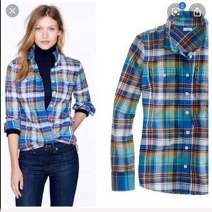 J.Crew | Boy Shirt Plaid heavyweight Twill